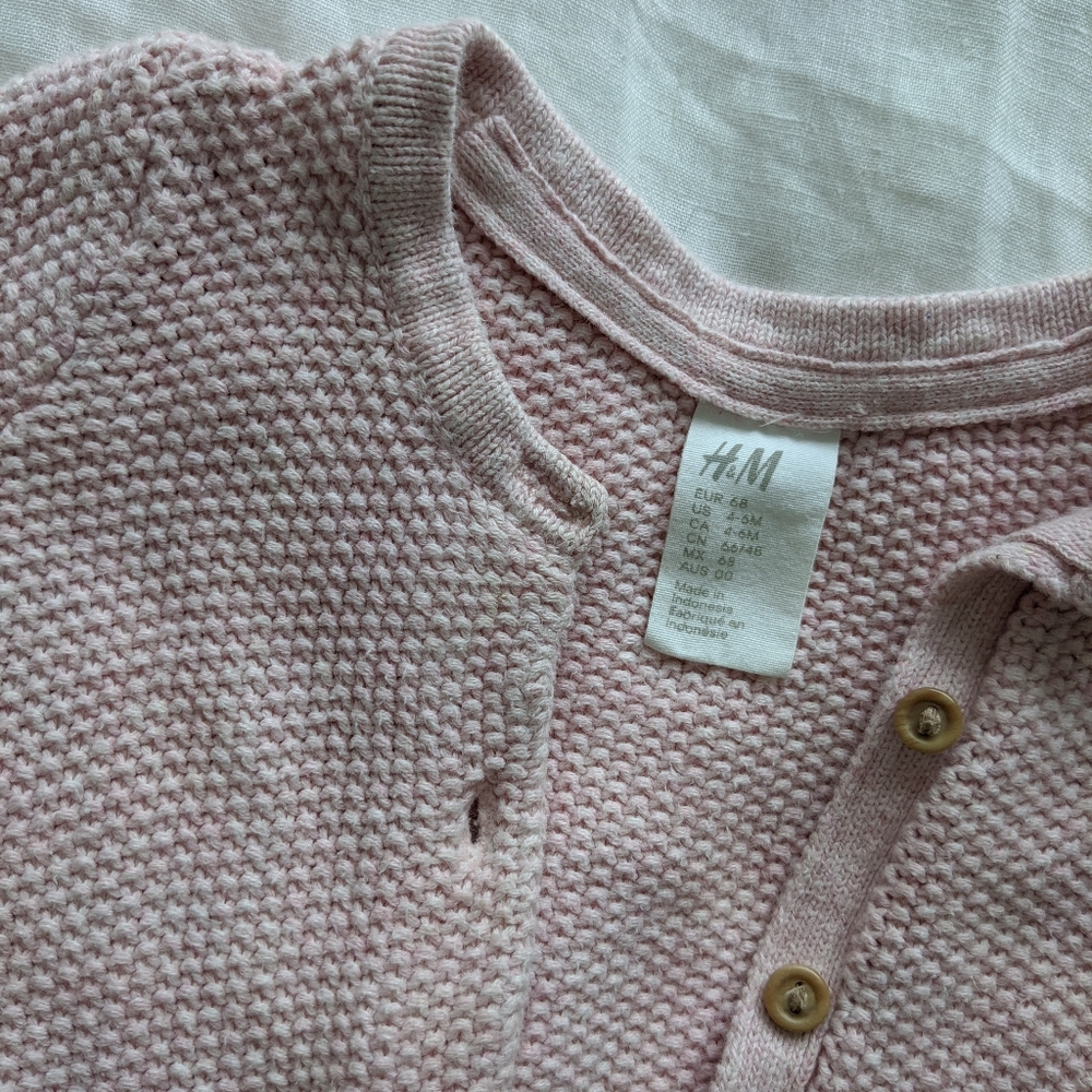 Pink Baby Cardigan - Picture 2 of 3